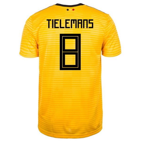 Camiseta Bélgica 2ª Tielemans 2018 Amarillo